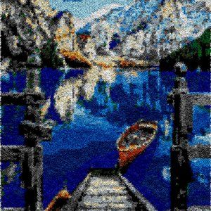 Dock | Rug Making Latch Hooking Kit (52x38cm print canvas)